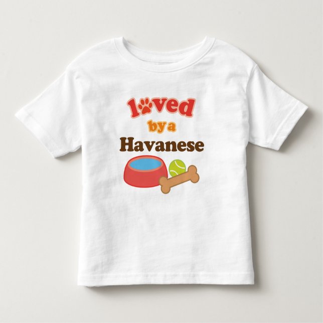 Camiseta De Bebé Amado por un Havanese (raza del perro) (Anverso)