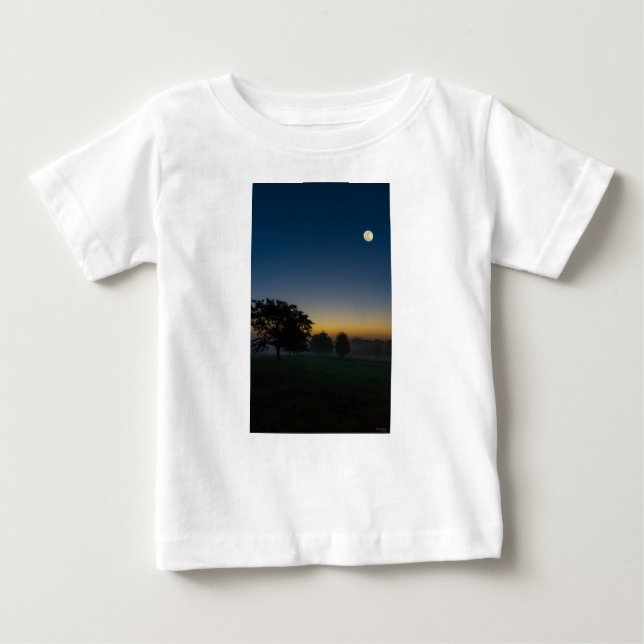 Camiseta De Bebé Amanecer De Verano Con Luna (Anverso)