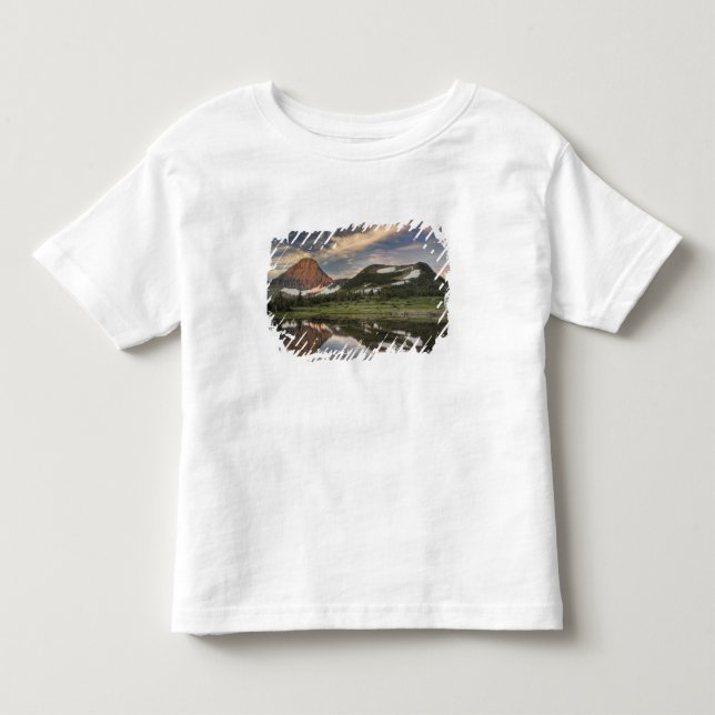 Camiseta De Bebé Amanecer y reflejo, Parque Nacional Glaciar, (Anverso)
