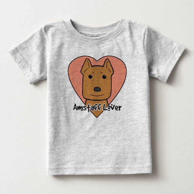 Camiseta De Bebé Amante de Amstaff (Anverso)