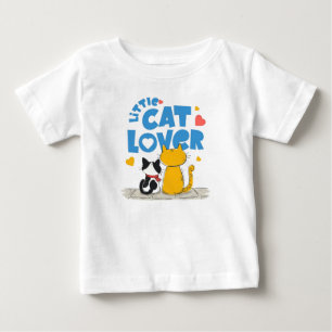 Camiseta De Bebé Amante de Gatos Pequeños Dibujo Animado Lindo