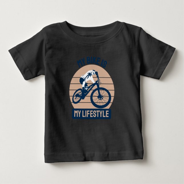 Camiseta De Bebé Amante de la bicicleta - Mi bicicleta es mi estilo (Anverso)