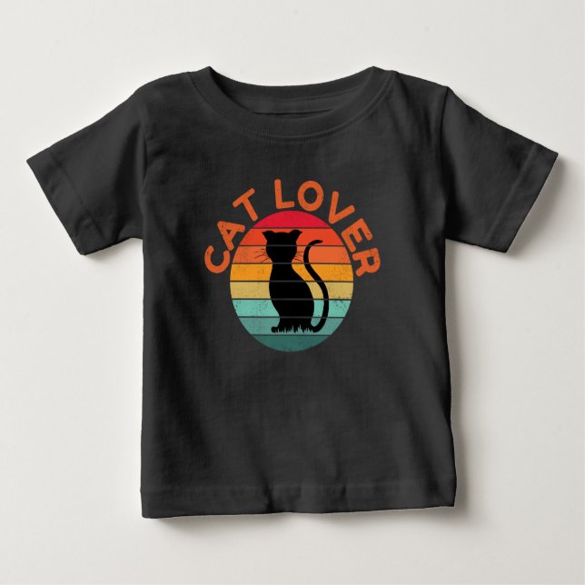 CAMISETA DE BEBÉ AMANTE DE LOS GATOS (Anverso)