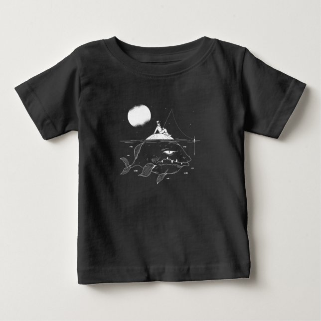 Camiseta De Bebé Amante de los peces grandes - Atrapa al gran monst (Anverso)