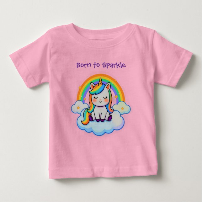 Camiseta De Bebé Amante de Unicornio Mágico - Algodón (Anverso)