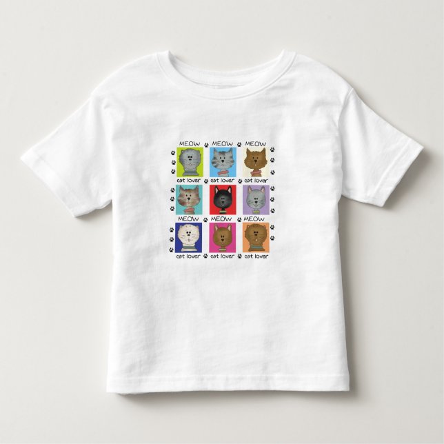 Camiseta De Bebé Amante del gato del maullido (Anverso)