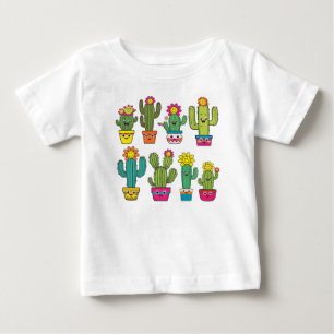 Camiseta De Bebé Amantes de cactus lindos