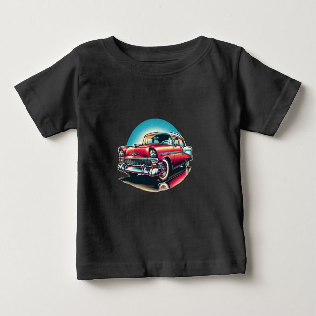 Camiseta De Bebé amantes de los autos antiguos de los estados unido (Anverso)