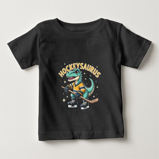 Camiseta De Bebé Amantes de los dinosaurios del Hockeysaurus Hockey (Anverso)