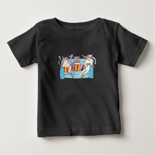 Camiseta De Bebé Amantes de Películas 3D de Tres Gatos