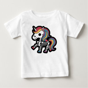 Camiseta De Bebé Amantes del esqueleto divertido unicornio Hallowee