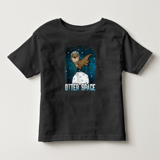 Camiseta De Bebé Amantes Otter|Animales del espacio exterior divert (Anverso)