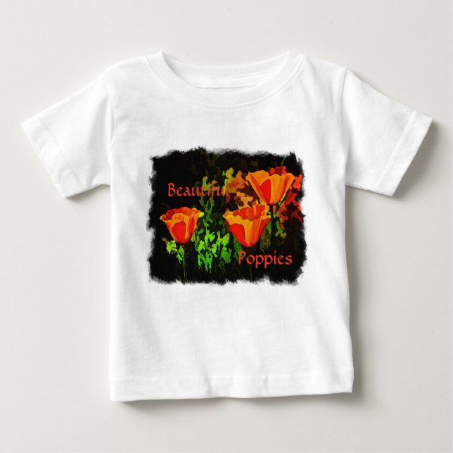 Camiseta De Bebé Amapolas (Anverso)