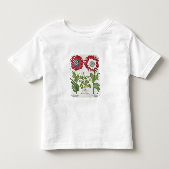 Camiseta De Bebé Amapolas ornamentales, del 'Hortus el Eystettensis (Anverso)