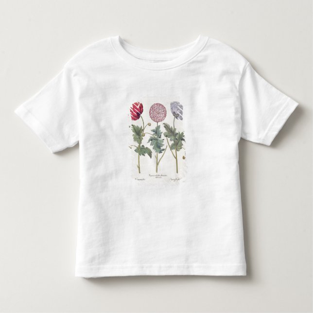 Camiseta De Bebé Amapolas: rubicundis múltiplexes de los albumoris (Anverso)