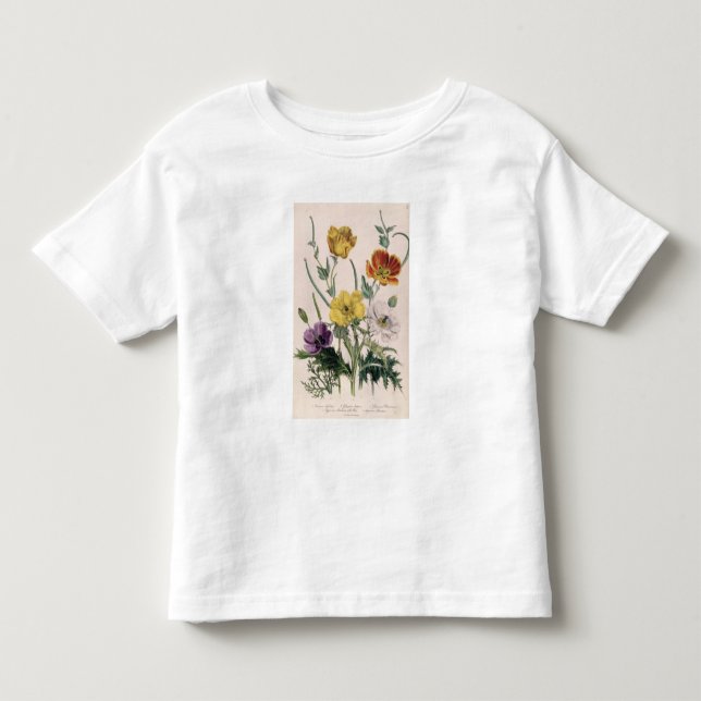 Camiseta De Bebé Amapolas y anémonas (Anverso)