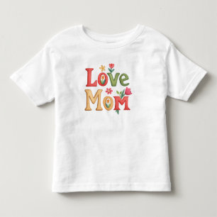 Camiseta De Bebé Amar a mamá Mensajes de texto con flores