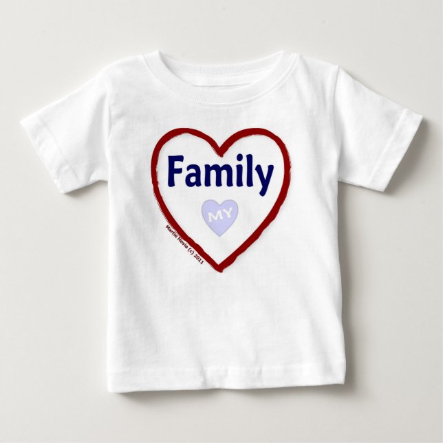 Camiseta De Bebé Amar a mi familia (Anverso)