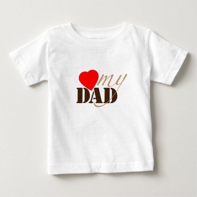 Camiseta De Bebé Amar a mi papá (Anverso)