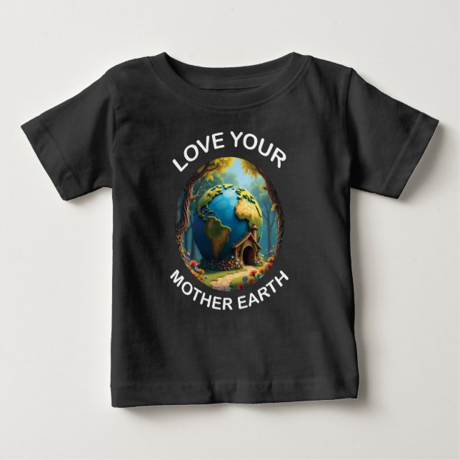 Camiseta De Bebé Amar a tu madre tierra (Anverso)