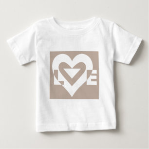 Camiseta De Bebé Amar el blanco en gris