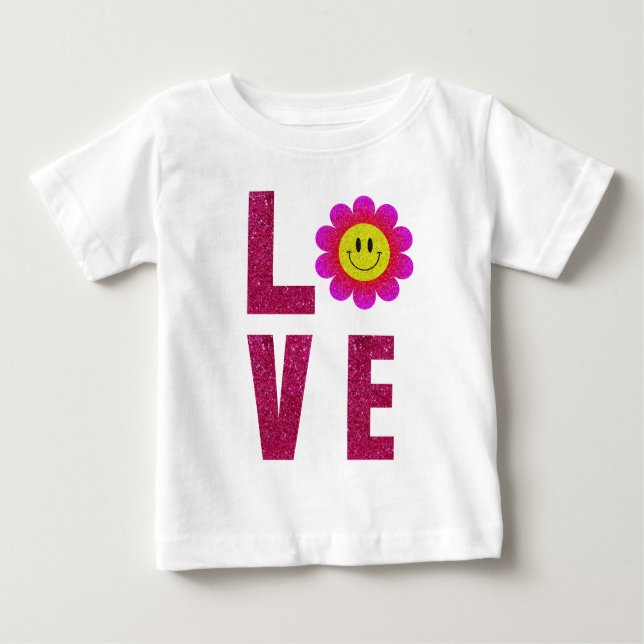 Camiseta De Bebé Amar el girasol (Anverso)