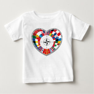 Camiseta De Bebé Amar países de la OTAN, con la OTAN