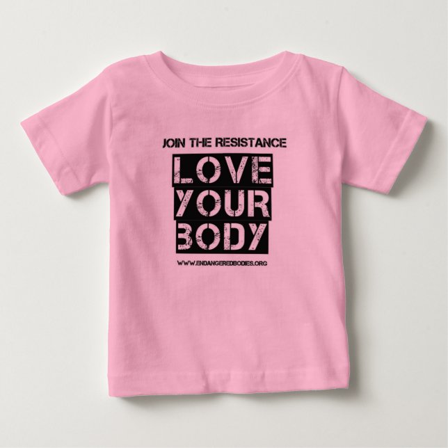 Camiseta De Bebé Amar tu cuerpo (Anverso)