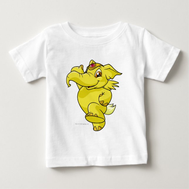 Camiseta De Bebé Amarillo de Elephante (Anverso)