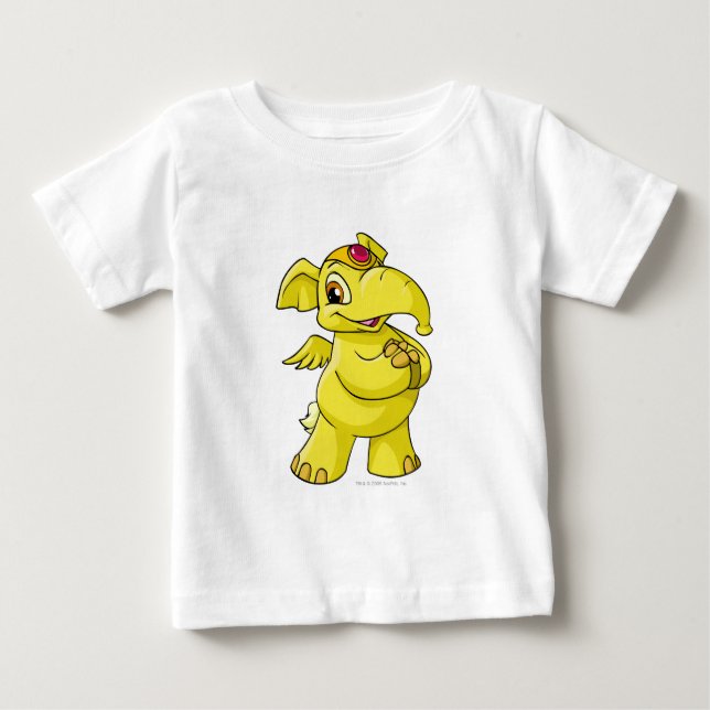 Camiseta De Bebé Amarillo de Elephante (Anverso)