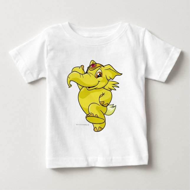 Camiseta De Bebé Amarillo elefante (Anverso)