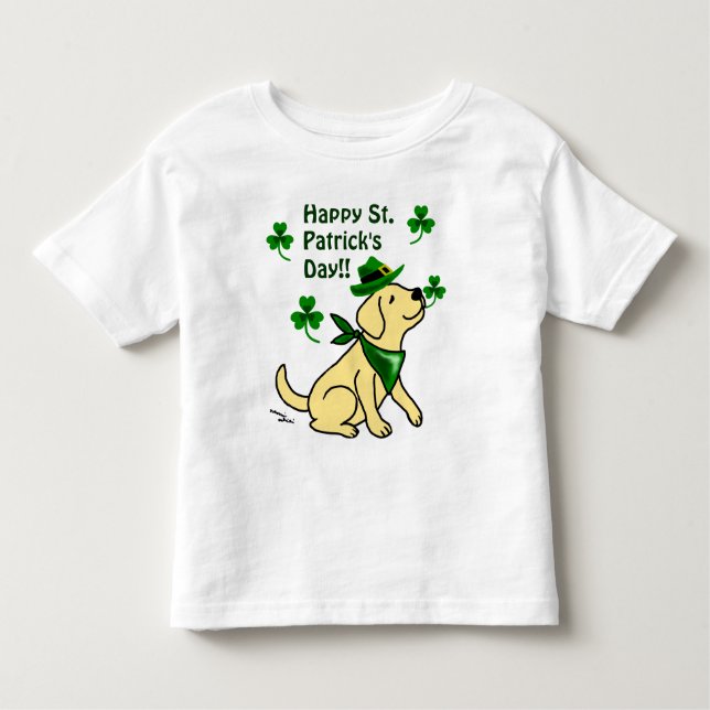 Camiseta De Bebé Amarillo Labrador del día de St Patrick (Anverso)