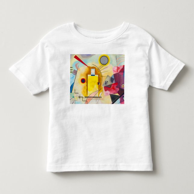 Camiseta De Bebé Amarillo-Rojo-Azul de Kandinsky (Anverso)