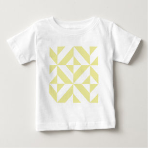 Camiseta De Bebé Amarillo Suave Arte Deco Geométrico