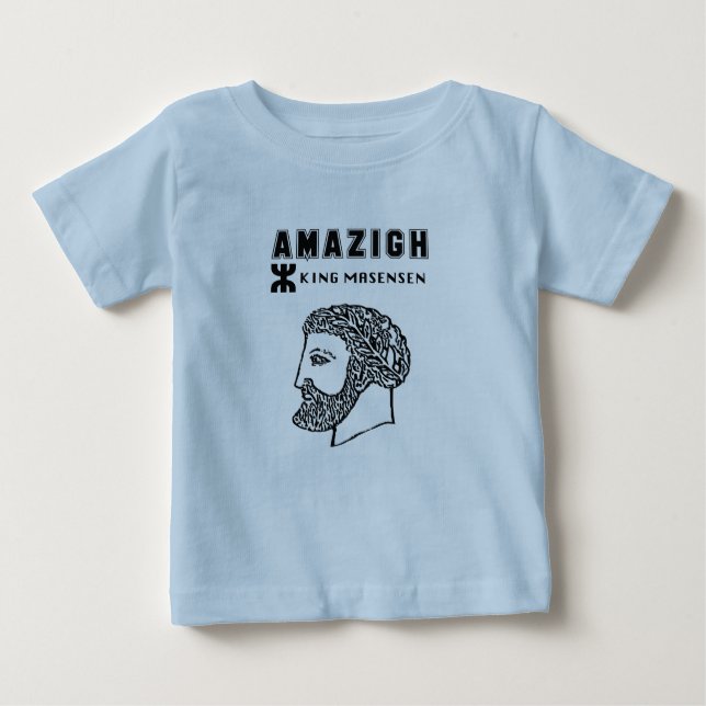 Camiseta De Bebé amazigh king Massinissa Kabyle algerie Morocco (Anverso)