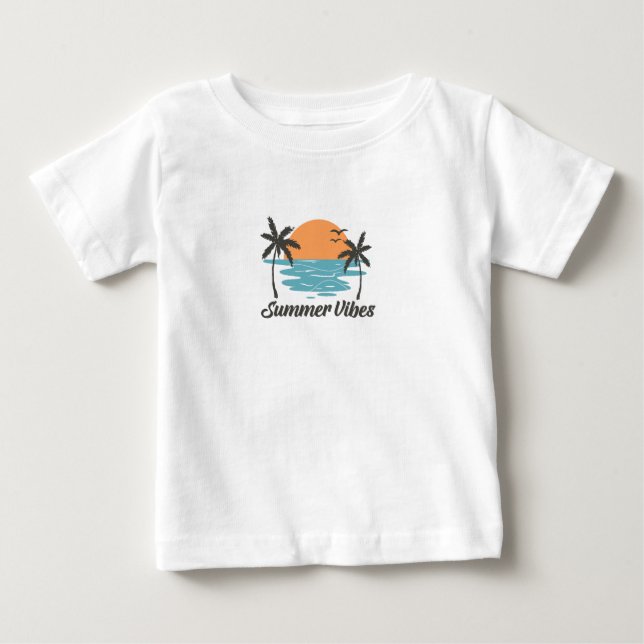 Camiseta De Bebé ambiente de verano (Anverso)