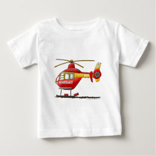 Camiseta De Bebé Ambulancia médica del helicóptero del rescate de