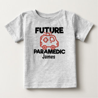 Camiseta De Bebé Ambulancia Paramédica Personalizada Futura