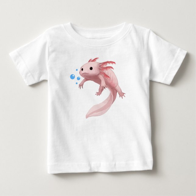 Camiseta De Bebé Ambystoma Mexicanum Cute Adolescentes Axolotl Niño (Anverso)