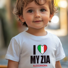 Camiseta De Bebé AME A MI TÍA regalo para Tía Italiana