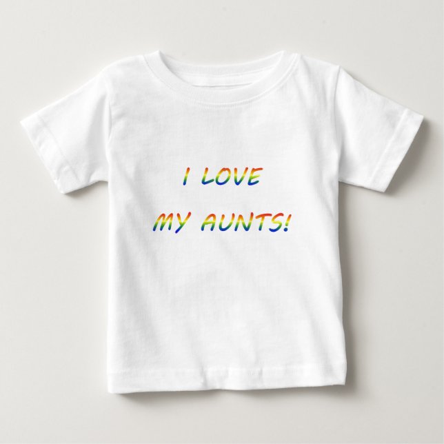 Camiseta De Bebé Ame a mis tías (Anverso)