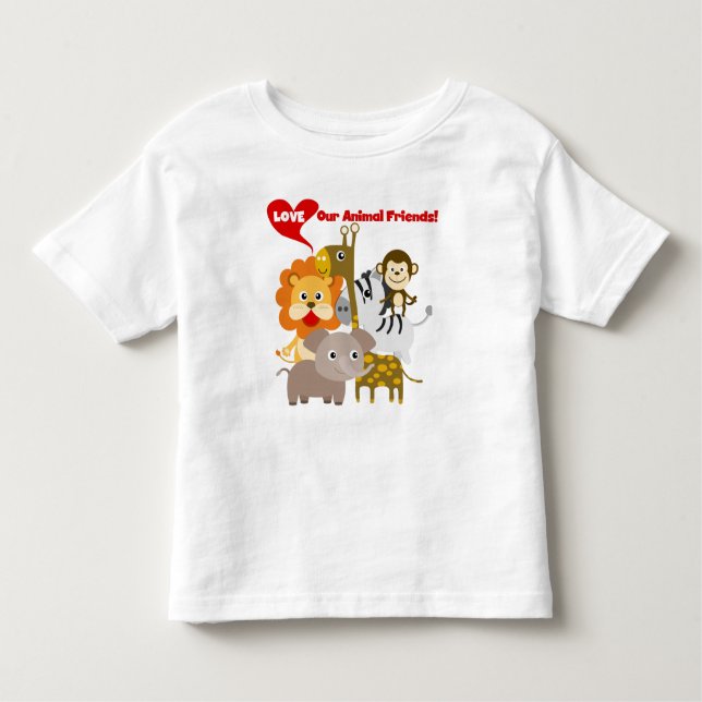 Camiseta De Bebé Ame a nuestros amigos animales (Anverso)