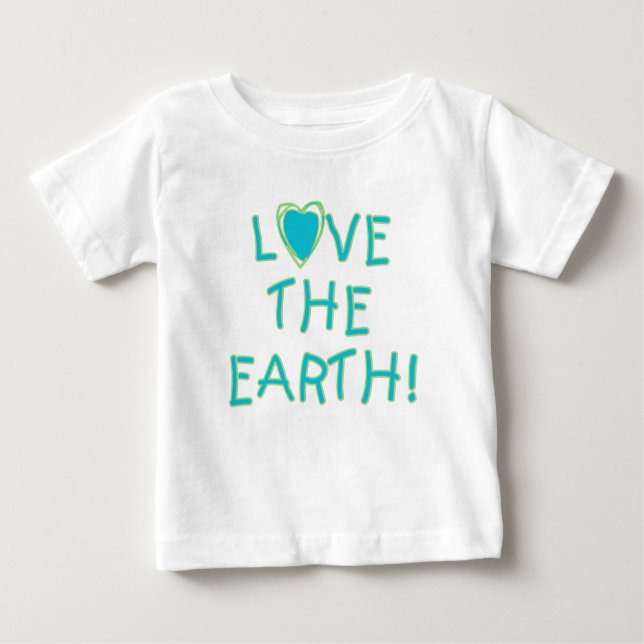 Camiseta De Bebé Ame la tierra ambiental (Anverso)