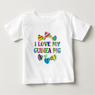 Camiseta De Bebé Ame mi conejillo de Indias