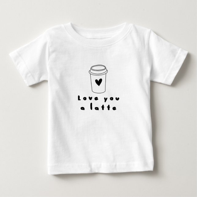 Camiseta De Bebé ámele un latte (Anverso)