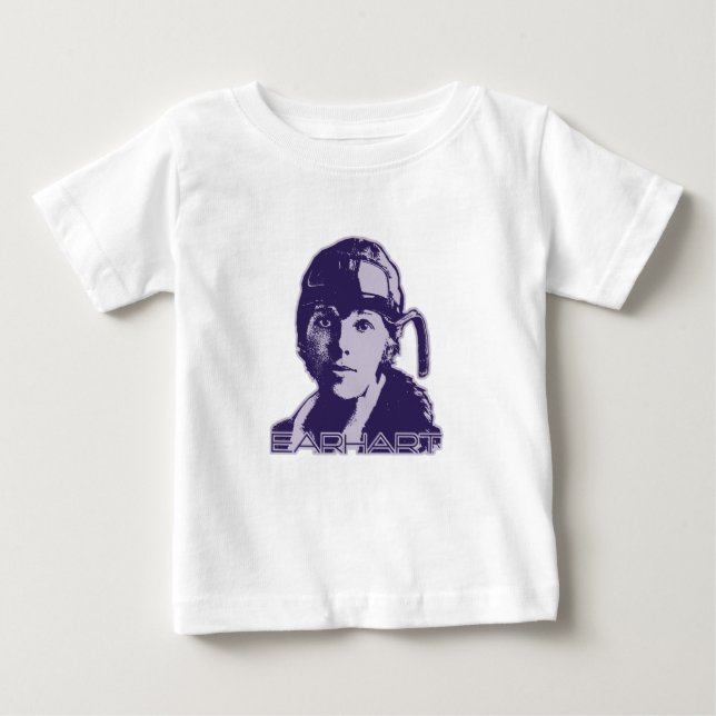 Camiseta De Bebé Amelia Earhart - 2 (Anverso)