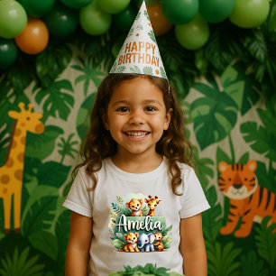 Camiseta De Bebé Amelia Kids Tee Animales De Safari Cute