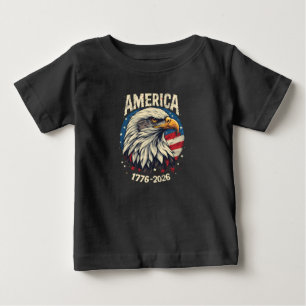 Camiseta De Bebé América 1776 2026 Águila Calva Bandera Patriótica
