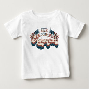 Camiseta De Bebé América 1776–2026, Patriótica, EE. UU. 250 años