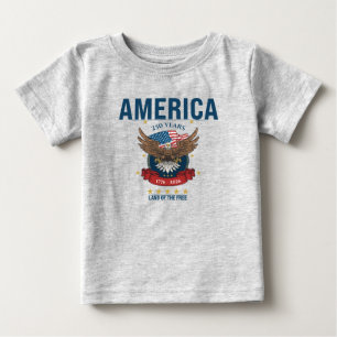 Camiseta De Bebé América 250 Años Águila Patriótica Rojo Blanco Azu